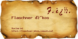 Flaschner Ákos névjegykártya